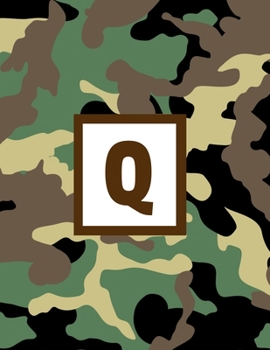 Q: Letter Monogrammed 2020 Weekly Planner For Hunter Or Hunting Guide - Camo Camouflage January 2020 - December 2020 (8.5"x11")