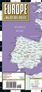 Streetwise Europe & Major Rail Routes Laminated Map (Michelin Streetwise Maps)