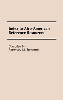 Hardcover Index to Afro-American Reference Resources Book