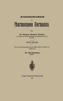 Paperback Arzneitaschenbuch Zur Pharmacopoea Germanica [German] Book