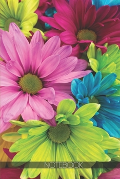 Notebook: Nature pink green flowers spring colorful [110 pages]: Nature pink green flowers spring colorful