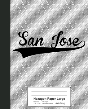 Paperback Hexagon Paper Large: SAN JOSE Notebook Book