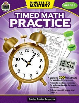 Paperback Minutes to Mastery-Timed Math Practice Grade 5 Book