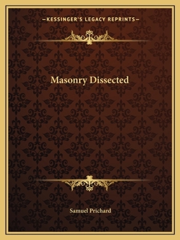 Paperback Masonry Dissected Book
