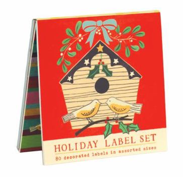 Hardcover Galison Birdhouse Holiday Book of Labels (31792) Book