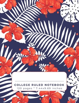 Paperback College Ruled Notebook: A Tropical School Notebook Book