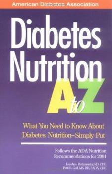 Paperback Diabetes Nutrition A to Z Book