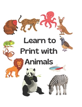 Paperback Learn to Print with Animals Book