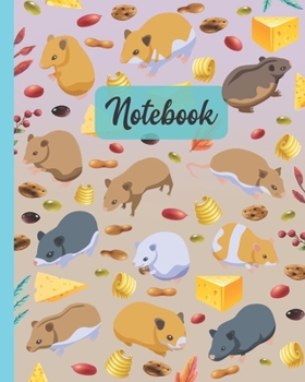 Paperback Notebook: Hamster - Pet Animals Diary / Notes / Track / Log / Journal, Book Gifts For Women Men Kids Teens Girls Boys Friends 8x Book