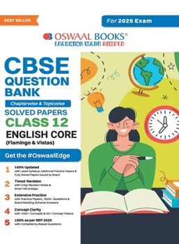 Paperback Oswaal CBSE Question Bank Class 12 English Core, Chapterwise and Topicwise Solved Papers For Board Exams 2025 Book