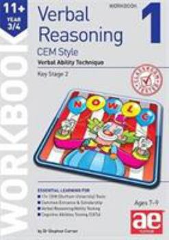 Paperback 11+ Verbal Reasoning Year 3/4 CEM Style Workbook 1: Verbal Ability Technique Book