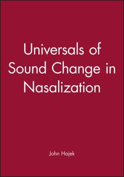 Paperback Sound Change in Nasalization Book