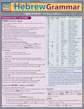 Misc. Hebrew Grammar: Quickstudy Laminated Reference Guide Book