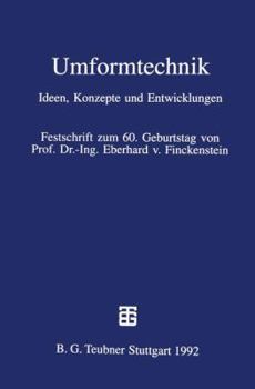 Paperback Umformtechnik: Ideen, Konzepte Und Entwicklungen [German] Book