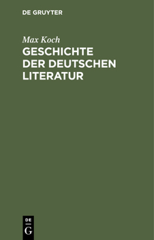 Hardcover Geschichte Der Deutschen Literatur [German] Book