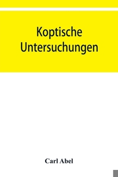 Paperback Koptische Untersuchungen Book