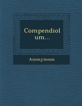 Paperback Compendiolum... [Latin] Book