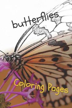 Paperback Butterfly Coloring Pages: Perfect Stress Relief! Book