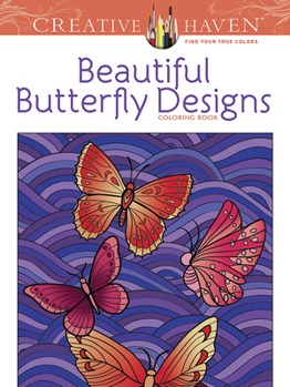 Paperback Beautiful Butterfly Designs Coloring Book