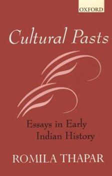 Hardcover Cultural Pasts: Essays in Early Indian History Book