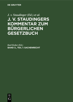 Hardcover Sachenrecht: Teil 1: §§ 854-1017 [German] Book