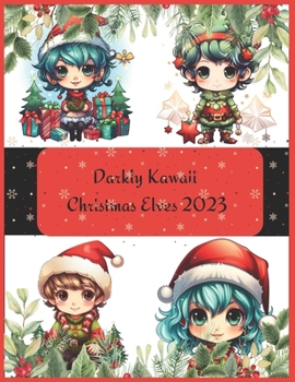 Paperback Gothic Kawaii Elf Christmas Coloring Book