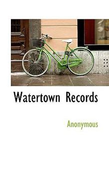 Hardcover Watertown Records Book