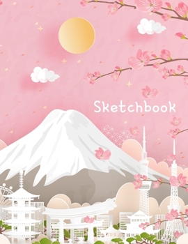 Sketchbook: Japanese Motif Sketchbook, Large 8.5 x 11, 110 Blank Pages