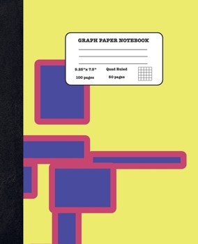 Graph Paper Notebook Quad Ruled 5x5: Biology and Physics - Composition Notebook for Girls Boys Students - cute yellow red blue Notebook for College