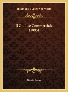 Hardcover Il Giudice Commerciale (1895) [Italian] Book