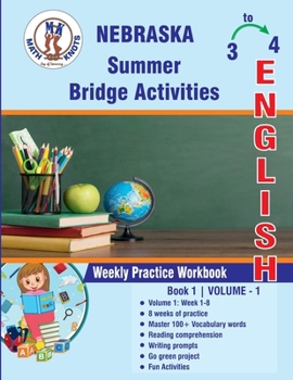 Paperback GRADE 3 TO 4 : NEBRASKA Summer English Bridge Activities Book