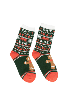 Apparel Eat, Read, & Be Merry Cozy Socks - Large Book