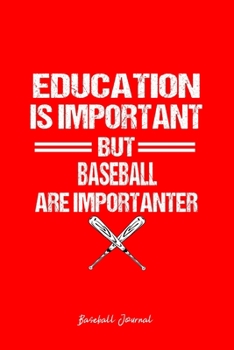 Baseball Journal: Baseball Bat Education Humor Sarcastic Funny Christmas Gift - Red Dotted Dot Grid Bullet Notebook - Diary, Planner, Gratitude, Writing, Goal, Log Journal - 6x9 120 pages