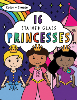 Paperback Stained Glass Coloring Princesses Book