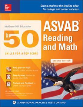 Paperback McGraw-Hill Education Top 50 Skills for a Top Score: ASVAB Reading and Math, Second Edition [With DVD] Book