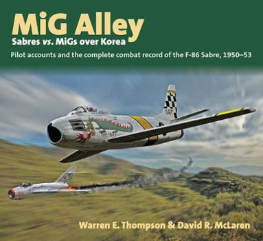 Hardcover MIG Alley - Sabres vs. Migs Over Korea: Pilot Accounts and the Complete Combat Record of the F-86 Sabre 1950-53 Book