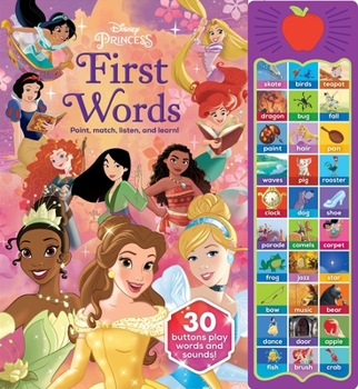 Hardcover Disney Princess: First Words Sound Book [With Battery] Book