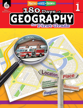Paperback 180 Days of Geography for First Grade: Practice, Assess, Diagnose Book