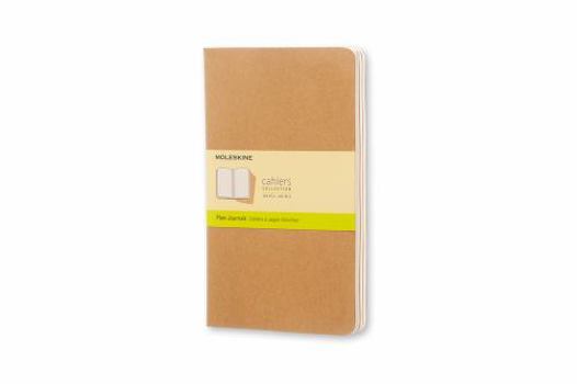 Paperback Moleskine Cahier Journal (Set of 3), Large, Plain, Kraft Brown, Soft Cover (5 X 8.25): Set of 3 Plain Journals Book