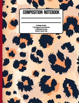 Paperback Composition Notebook College Ruled: Lion 110 Pages Book