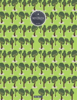 ZMUDACE Notizbuch Liniert: in DIN A4 Softcover ZL163 B�ume Muster 156 leere linierte Seiten mit pers�nlichem Register + Seitenzahlen Zeichenbuch, Skizzenbuch, Lineatur 4, Malbuch, Notizheft zum Selbst