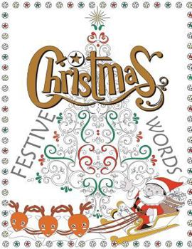 Paperback Adult Coloring Book: Festive Christmas Words Book