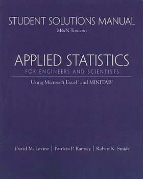 Paperback Student Solutions Manual for Applied Statistics for Engineers and Scientists: Using Microsoft Excel & Minitab Book