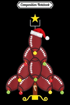 Composition Notebook: American Football Christmas Tree Family Group Holiday Gift  Journal/Notebook Blank Lined Ruled 6x9 100 Pages