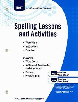 Paperback Elements of Language: Spelling Lesson Activities Grade 6 Book