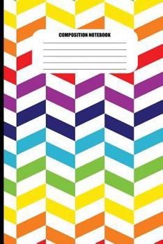 Paperback Composition Notebook: 3D Effect in Rainbow Colors (100 Pages, College Ruled) Book