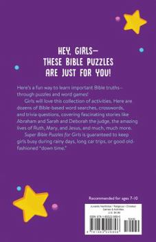 Paperback Super Bible Puzzles for Girls Book