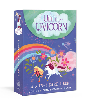 Board Game Uni the Unicorn: A 3-In-1 Card Deck: Card Games Include Go Fish, Concentration, and Snap Book