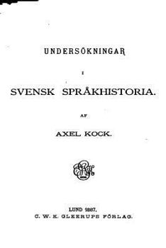 Paperback Undersökningar i svensk språkhistoria [Swedish] Book