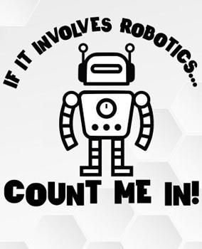 Paperback If It Involves Robotics...Count Me In !: Line College Ruled Composition Exercise Book Notebook For Middle School Through To College University Book